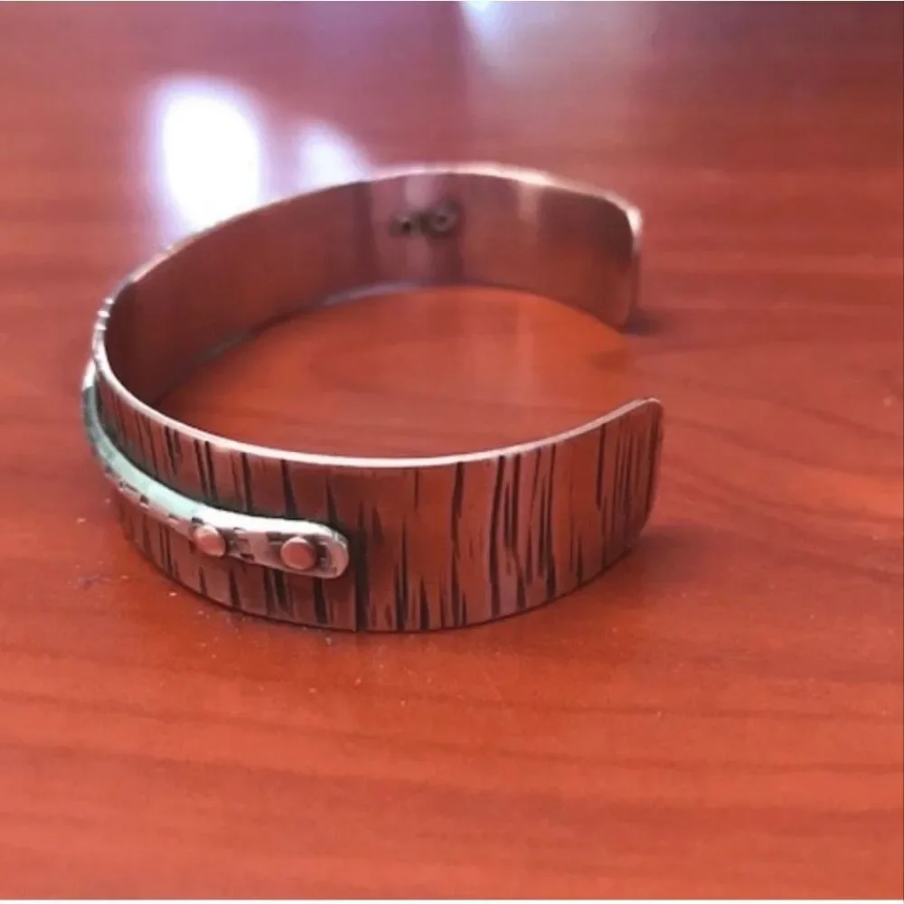 Men’s Copper and Sterling Silver Bracelet, Cuff, NEW, Handmade